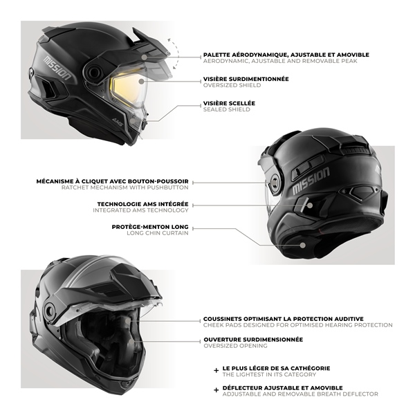 CKX Mission Helmet AMS Full Face - BLACK