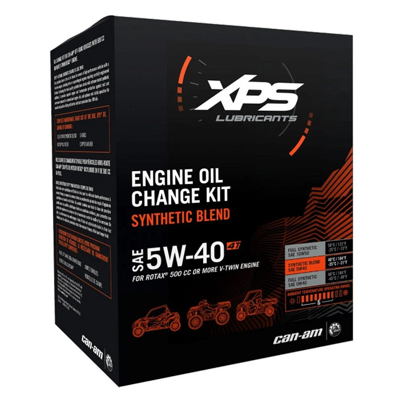 XPS 4T 5W-40 Synthetic Blend Oil Change Kit For Rotax 500 Cc Or More V-Twin Engine