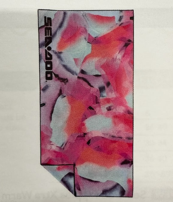 SEA-DOO Abstract Quick-Dry Towel - PINK CORAL REEF