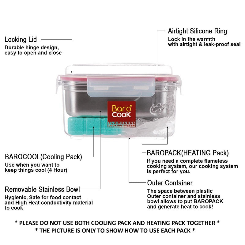 BAROCOOK Flameless cooking system - 850ml