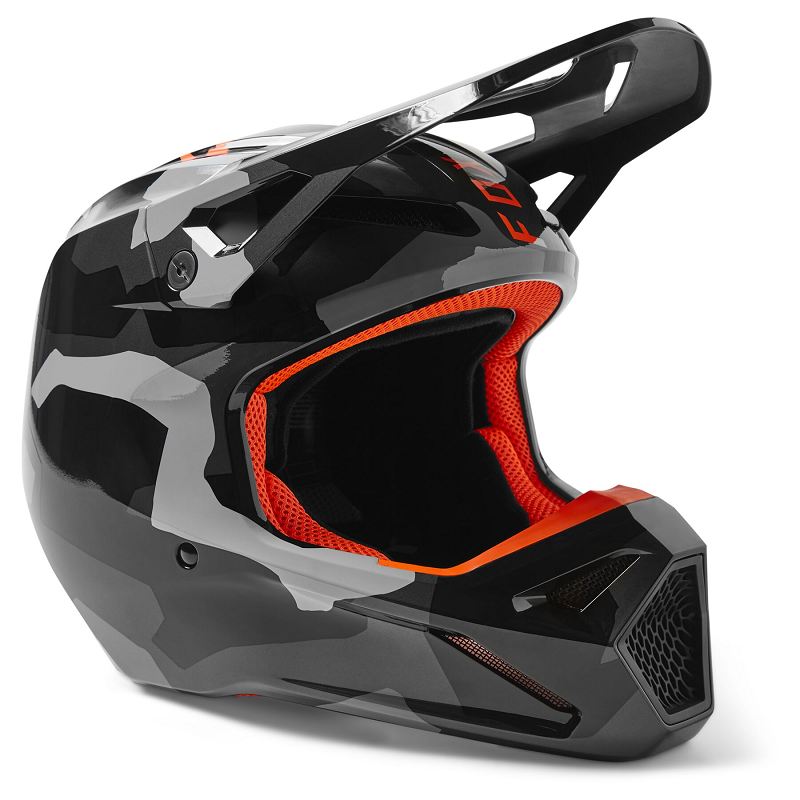 FOX Youth V1 Bnkr Helmet - GREY CAMO