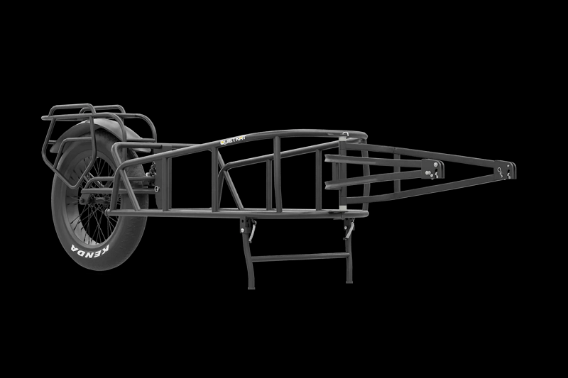 QUIETKAT All-Terrain Single Wheel Cargo Trailer - BLACK