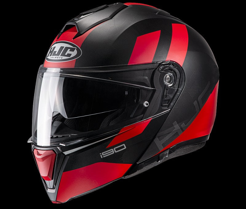 HJC i90 Syrex Helmet - BLACK AND RED