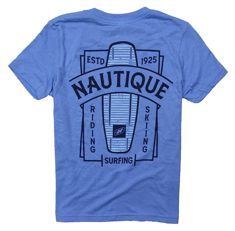 NAUTIQUE Youth Board Tee - HEATHER BLUE