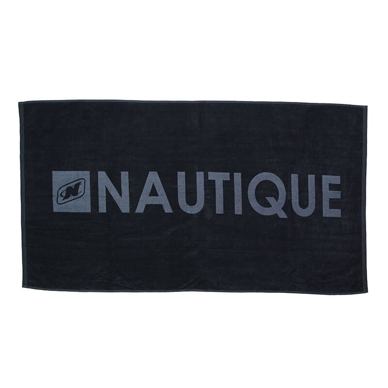 NAUTIQUE Signature Beach Towel - BLACK