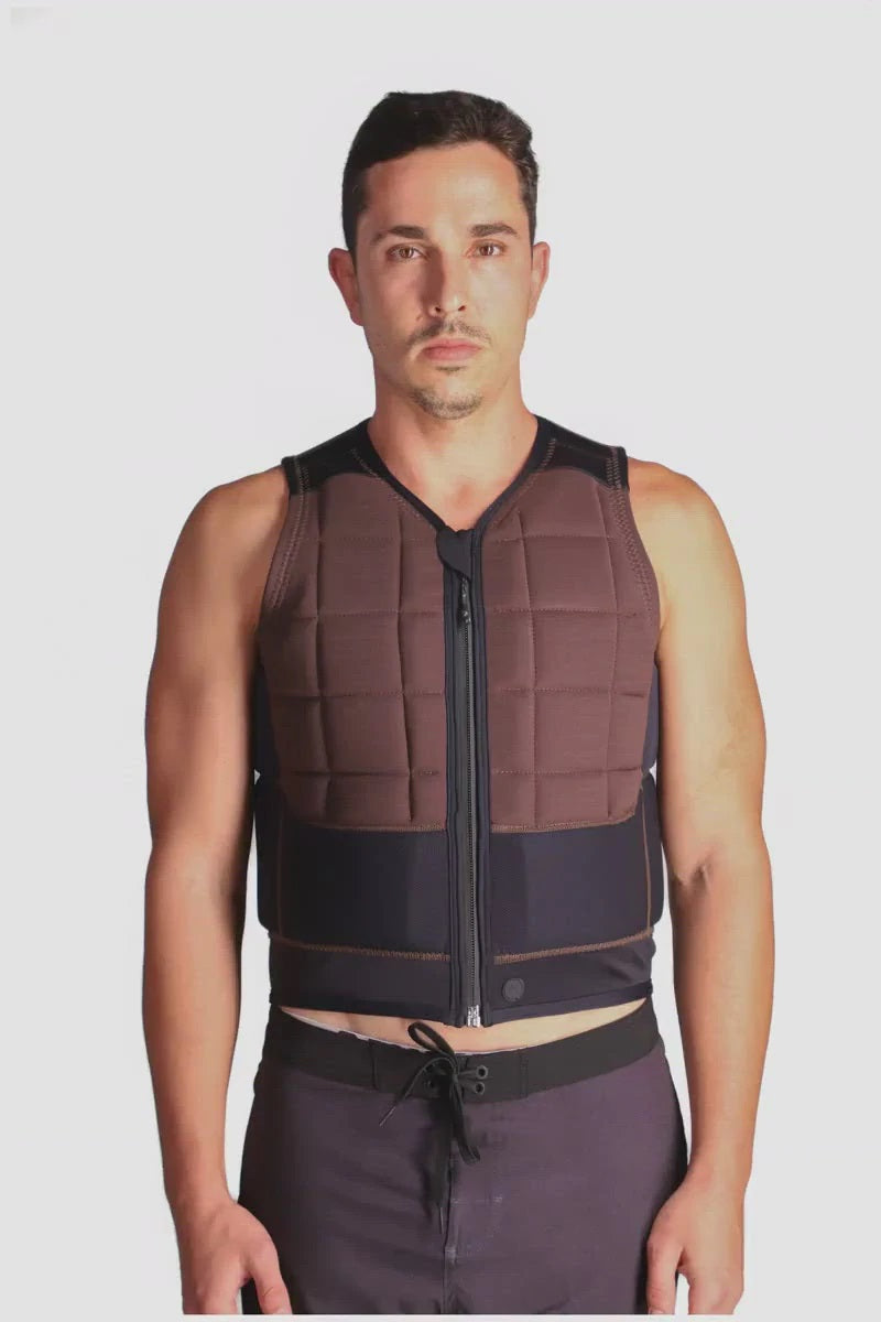 FOLLOW RD Men's Impact Vest — BLACK/BROWN